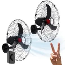 KIT 2 Ventilador Industrial de Parede 70cm Solaster Bivolt Forte Ventilação p/ Galpão e Loja