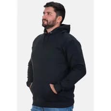 Moletom Canguru Unissex de Algodão Blusa de Frio