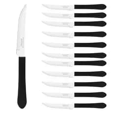 Kit Facas Inox 12 Und Cozinha Churrasco Tramontina Leme Top