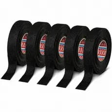 Kit 05 Fita Isolante De Tecido Para Chicote Preto 25mx19mm Tesa