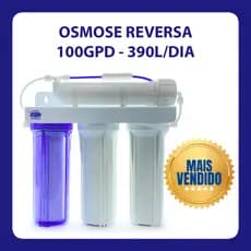 Filtro Osmose Reversa 100gpd 390 L/dia Completo Resina Mb400