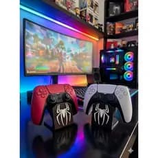 KIT com 2 Suportes Stand Para Controle PS5 / Xbox / PS4 Logo Spider-Man