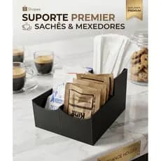 Porta Sachê De Açúcar Adoçante E Mexedor Modular Para Cantinho Do Café Escritório Cozinha