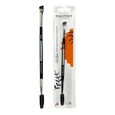 Pincel Duplo Sobrancelha Maquiagem Escova E Chanfrado Profissional B136 Macrilan