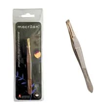 Pinça Para Sobrancelhas Profissional Ponta Diagonal Macrilan PI-1