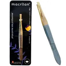 Pinça De Sobrancelha Profissional Inox Macrilan Ponta Reta Inox Pi-2 Design