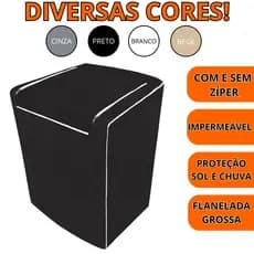 Capa para Máquina de Lavar Impermeável Com Zíper Todos Tamanhos e Marcas Electrolux Brastemp Consul