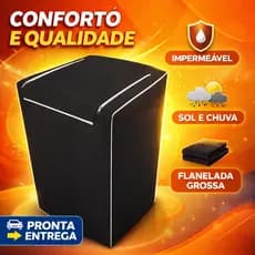 Capa para Máquina de Lavar Impermeável Sem Zíper Todos Tamanhos e Marcas Electrolux Brastemp Consul