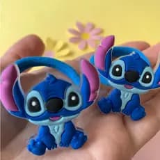 Xuxinha Stitch Parzinho xuxinha cabelo Par elástico de cabelo Acessório cabelo Stitch Rabicó