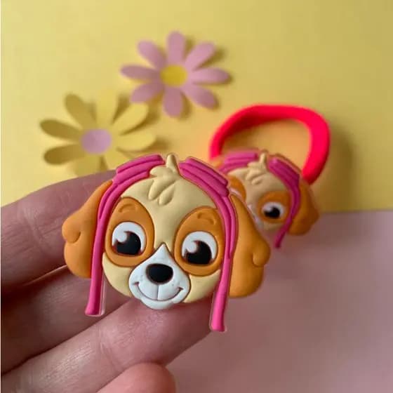 Xuxinha SKY Patrulha canina Parzinho xuxinha cabelo Par elástico de cabelo Acessório cabelo Rabicó
