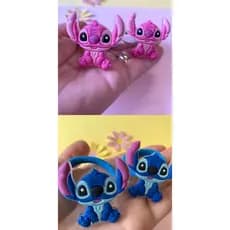Xuxinha Stitch Angel Parzinho xuxinha cabelo Par elástico de cabelo Acessório cabelo Stitch Rabicó