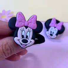 Xuxinha de cabelo infantil Laço de cabelo infantil Minnie Par de elástico de cabelo Acessório cabelo
