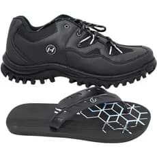 Kit Chinelo e Tenis Masculino Tamanho Especial Do 45 Ao 49 Confortavel Versatil Moderno