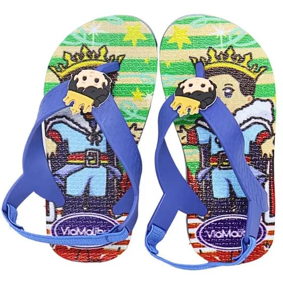 Chinelo Infantil Masculino Baby Com Elástico Estampa De Cachorro Leve Antiderrapante Moderno Calce Fácil