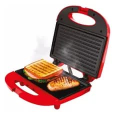 Sanduicheira e Grill Elétrica 2 em 1 Antiaderente Kian Vermelha 750W Sanduíches e Lanches