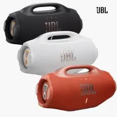 Caixa de Som Boombox 4 Laranja Preta Branca Bluetooth À Prova D'água JBL