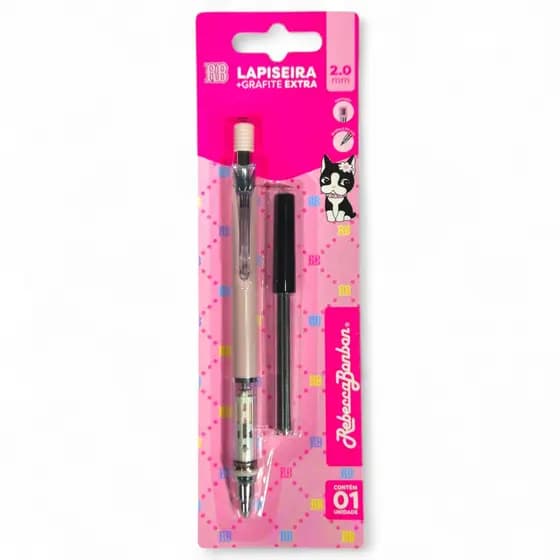 Lapiseira 2.0mm Rebecca Bonbon + Grafite Extra – Design Fofo, Conforto e Precisão