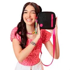 Bolsa Luluca Pequena Menina Original Pandinha Criança Nylon Mini Bag