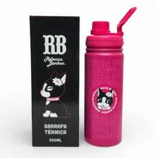 Garrafa Térmica Rebecca Bonbon Squeeze 500ml Inox Cantil Tampa Rosca Oficial