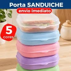 Porta Lanche Sanduiche Para Lancheira Escolar Ou Organizador Marmita E Almoço No Trabalh