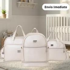 Kit Maternidade 03 Peças Essential Bege Perolado com Trocador Big Bag Baby