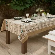 Toalha de Mesa 5 metros Estampas Luxo Tecido Linhão Talheres Morango Abelha Azul Costela de Adão Rosas Natal Papai Noel