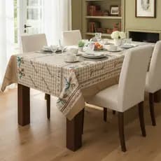 Toalha de Mesa 6 Metros Linhão Estampada – Costela de Adão, Talheres, Azul, Bolinhas de Natal Decoração Cozinha