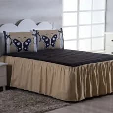 Kit para Quarto Colcha Cobre Leito Casal Padrão Borboleta Butterlfy 3 Peças Porta Travesseiro Bordado
