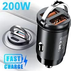 Carregador Carro Celular Usb Usb-c Acendedor Tomada 12v 24v
