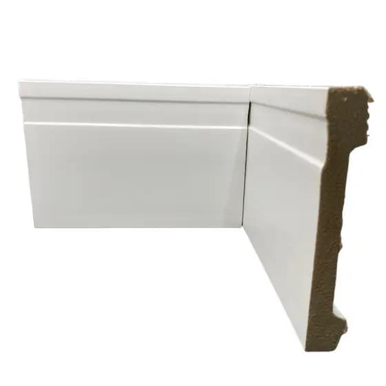 Rodapé de Poliestireno 10cm Branco ou Preto 10 metros Kit 10 Barras de 1 metro