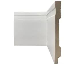 Rodapé de Poliestireno 15cm Branco 6 metros Kit 6 Barras de 1 metro
