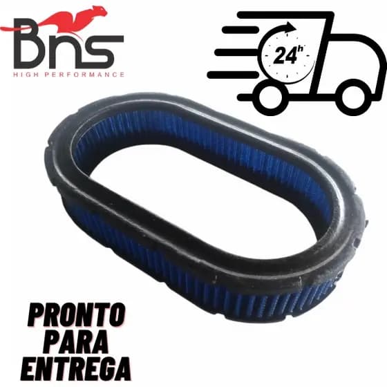 Filtro De Ar Esportivo Elemento Filtrante Para  Marmita Lavável Oval Carburador Refil
