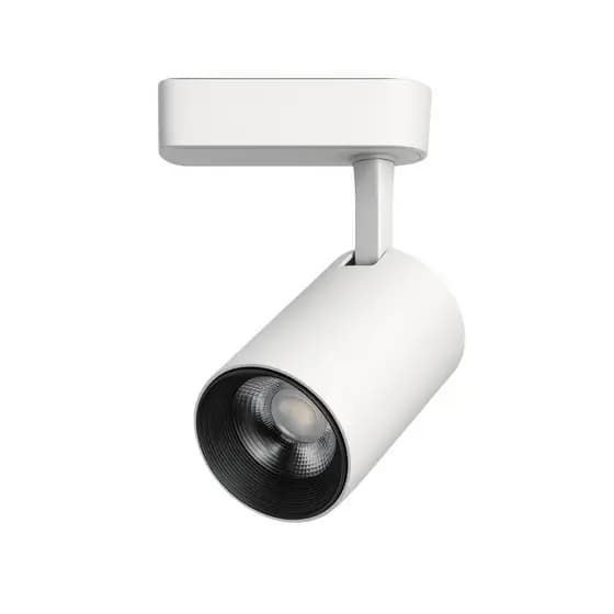 SPOT TRILHO MR16 BRANCO COM RECUO PRETO
