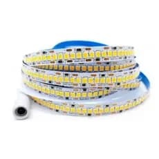 Fita de Led 12V 2835 240 Leds Branco Quente 3000K Rolo de 5 metros