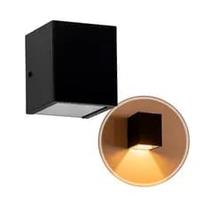AR-249F ARANDELA 10X10X12 FECHADA 1 FACHO G9 PRETA