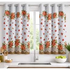 Cortina Oxford Goumert Rústica Para Cozinha Quarto Decoração 2,00 x 1,40