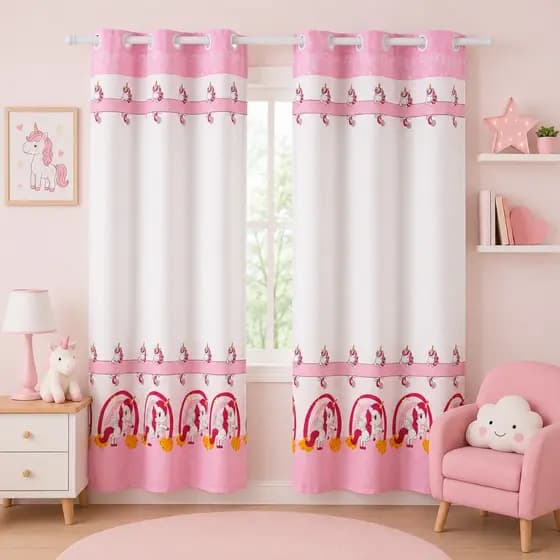 Cortina Infantil Baby 2,00 x 1,50 Estampada 100% Poliéster Hipoalérgica Ecológica para Quarto