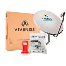 Antena Vivensis Parabólica 60cm Banda KU e 5G Externa, Sem Receptor