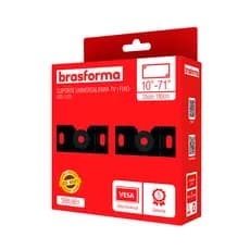 Suporte Brasforma Fixo Universal para TV LED, LCD, Plasma, 3D e Smart TV de 10" a 71" SBRU951 Preto