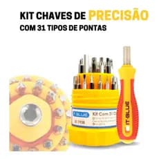 Jogo De Chave De Precisão 30 Pontas Cabo No Estojo Notebook Computador Placas