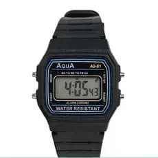 Relógio Aqua Digital a Prova Dagua Modelo AQ-81 - Preto