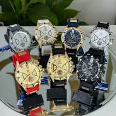 4 Relogios Masculinos Pulseira Em Silicone Prova Dagua Guke RX Sport Pallyjane Elegante