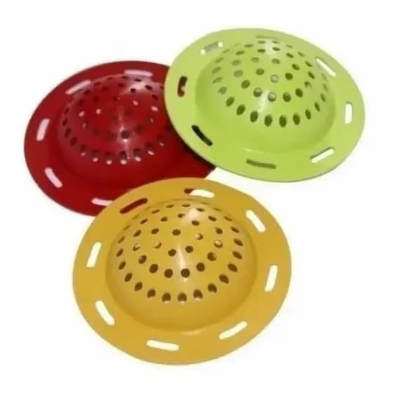 3 Ralo De Pia 7 Cm de.plastico  - Não enferruja.  Prático para Cozinha - peneira de pia