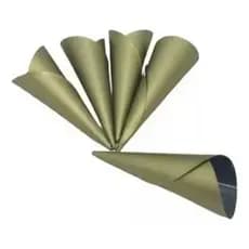 24  Forma De Pizza Casquinha Cone Doce N°2  Forminha Canudo