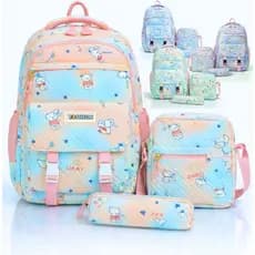 Mochila Storite 3 em 1 para Crianças Unisex Mochila Escolar Elegante, Durável e Resistente à Água