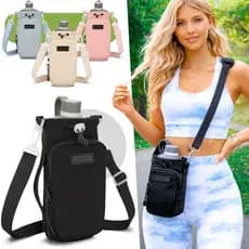 Bolsa Transversal Para Garrafa de Água Celular Catões Documentos Caminhada Corrida - Envio Imediato