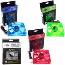 Cooler Fan 12cm 12v Com Led Gabinete Ventoinha Cores Azul Verde Vermelho Branco