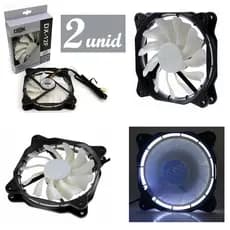 2 Un Cooler Fan Led 120x120x25 12cm 120mm Gabinete Ventoinha Vermelho Azul Verde e Branco