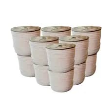 corda/cordão de algodão trançado 5mm cru 70metros PROMOÇÃO