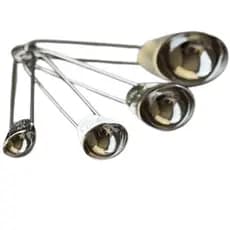 Kit Conjunto 4 Colheres Medidas Dosadoras em Inox Cozinha